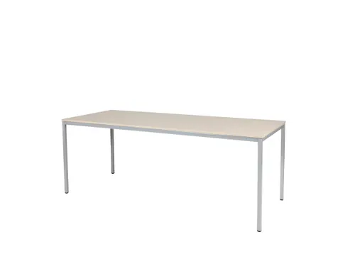 Domino Basic Tafel Vaste Hoogte 2000x800mm Robson Eiken Alu 4-Poots
