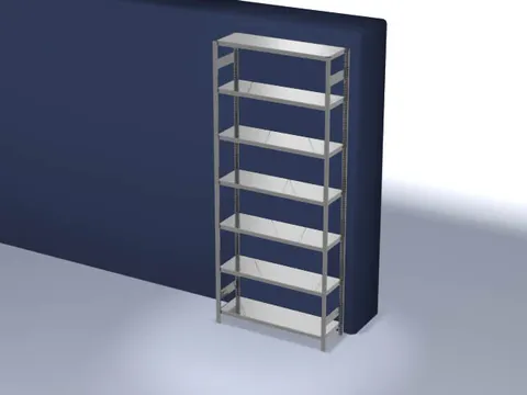 magazijnstelling,grondveld,HxBxD 3000x1360x435mm,vakl. 180kg