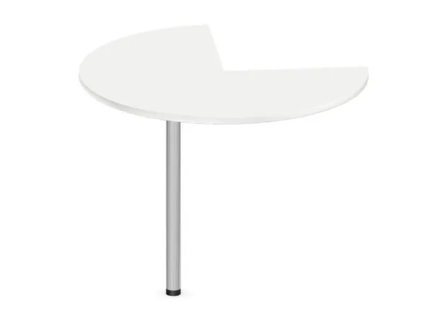 aanbouwtafel,i.h.v.,HxØ 720-840x1000mm,driekwartrond,Bl-wit