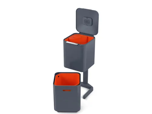 Afvalbak Intelligent Waste Totem Compact 40 Liter Grijs