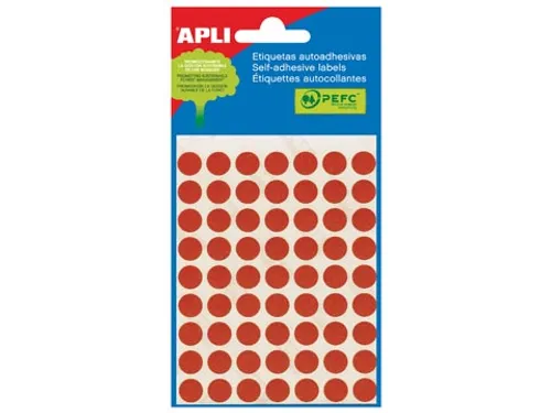 Apli Ronde Etiketten Ø10mm Rood