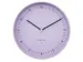 Horloge murale NeXtime Berlin L de 40 cm en aluminium lavande
