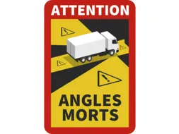waarschuwingsbord,Attention Angles Morts vrachtwagen,folie