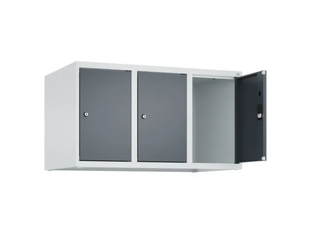 opzetkast,v. locker,3vak.,vak B 300mm,HxBxD 500x900x500mm,vleugeldeur