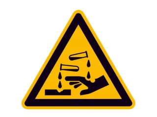 Waarschuwingsbord,V. Binnen/Buiten,Waarschuwing: Bijtende Stoffen - 1