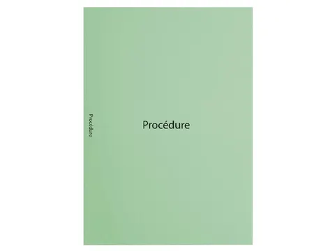 JURA 160 -Pak 40 bedrukte inlegmappen 22x31cm "Procedure"-Lichtgroen