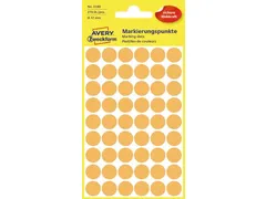 Avery Zweckform Ronde etiketten diameter 12 mm lichtoranje 270 stuks