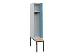 locker met bank,HxBxD 1950x300x815mm,1vak,vak B 300mm,draaigrendel