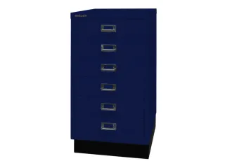 kantoor-ladekast HxBxD 670x349x432mm 6 laden romp oxfordblauw staal - 4