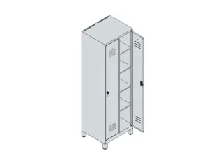 wasgoedverdeelkast,HxBxD 1950x600x500mm,vak B 300mm,cilinderslot - 3