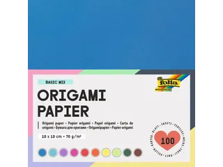 Origami papier Folia 70gr 10x10cm 100 vel assorti kleuren - 1