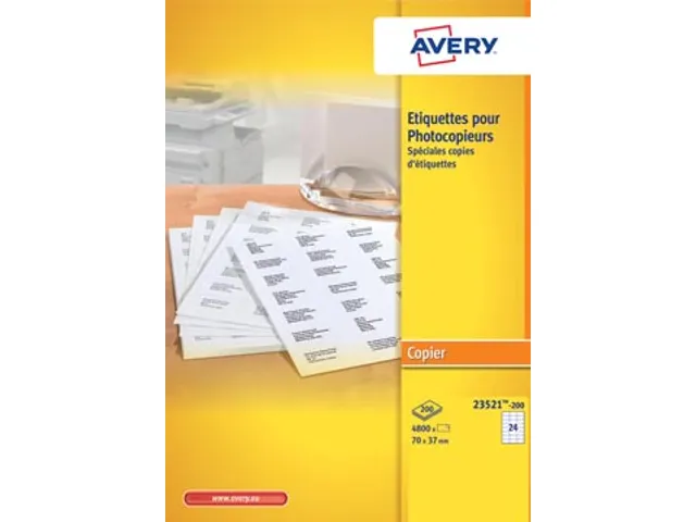 Avery Kopieeretiketten 70x37mm Wit