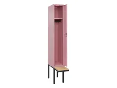 locker met bank,HxBxD 2120x300x815mm,1vak,vak B 300mm,cilinderslot