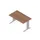 bureau,HxBxD 730x1400x800mm,blad canaletto-hout,C-voet aluminium