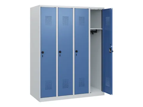 schoollocker,HxBxD 1530x1200x500mm,4vak,vak B 300mm,draaigrendel
