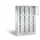 Lockerkast 1800x1190x500mm 4x3 vakken Cilinderslot, Sokkel, RAL7035