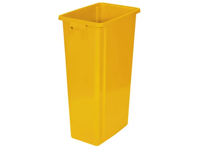 afvalverzamelaar,80l,HxBxD 762x320x460mm,romp PP geel,gesloten