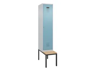 locker met bank,HxBxD 2120x400x815mm,1vak,vak B 400mm,cilinderslot - 2