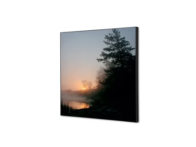 Wanddecoratie Textiel Set 40x40cm Zonsopgang Bos