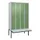 locker met bank,HxBxD 2120x1200x815mm,4vak,vak B 300mm,draaigrendel