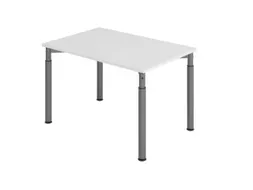 bureau,HxBxD 680-820x1200x800mm,blad grijs,4voeten grafiet,ronde buis