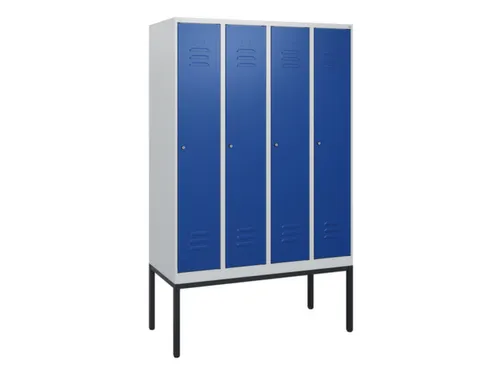 locker,HxBxD 1950x1200x500mm,4vak,vak B 300mm,cil.-slot,voetonderstel
