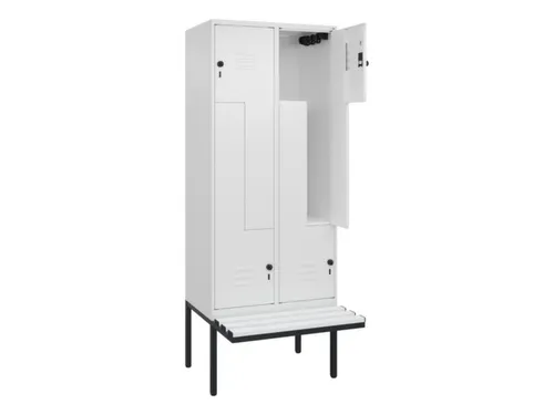 Z-garderobekast,HxBxD 2120x800x815mm,4vak,vak B 400mm,draaigrendel