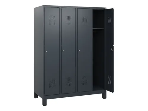 schoollocker,HxBxD 1630x1200x500mm,4vak,vak B 300mm,cil.-slot,voeten
