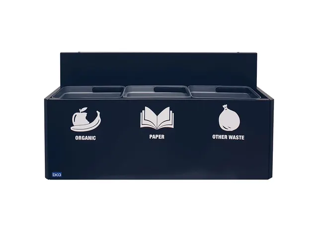 Bica 812 Wandafvalstation 3x15 Liter Zwart
