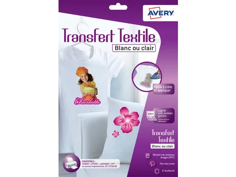 T-shirt transfer Avery C9405-8 A4 8vel