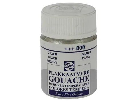 plakkaatverf Extra Fijn flacon van 16 ml, zilver
