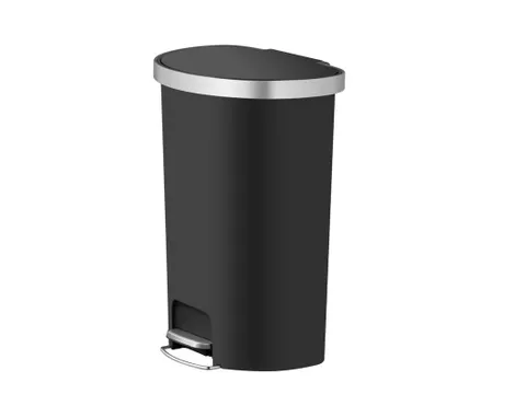 Hana pedaalemmer halfrond 55 Liter Zwart