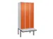 locker voor scheiding van kleding,HxBxD 2120x900x815mm,3vak