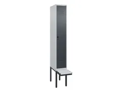 locker met bank,HxBxD 2120x300x815mm,1vak,vak B 300mm,draaigrendel