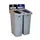 Slim Jim Recyclingstation Duits Deksel Gesloten Zwart Papier Blauw