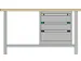 établi,HxlxP 840x1500x700mm,RAL7035,face avant RAL7035