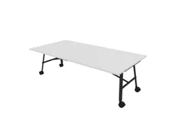 klaptafel,HxBxD 750x2400x1200mm,hoekig,4voeten donkergrijs,ovale buis