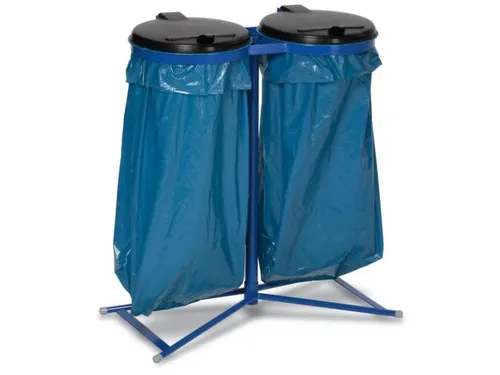 Dubbele Afvalverzamelaars Staand 980x850x480mm 120 Liter Blauw
