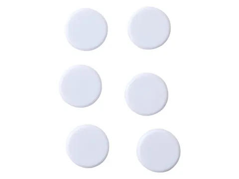 Magneet Naga Rond Wit 3 cm 6 Stuks
