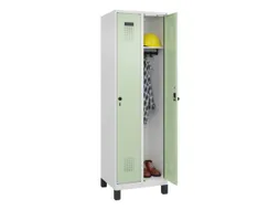 locker,HxBxD 1950x600x500mm,2vak,vak B 300mm,draaigrendel,voeten
