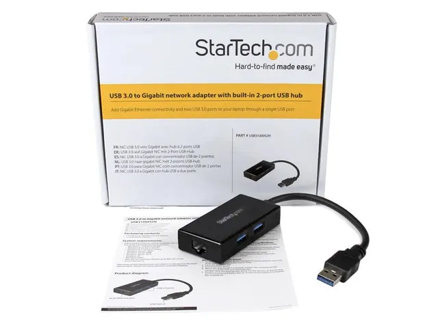 Usb 3.0 Naar Gigabit Ethernet Netwerk Adapteri 2-poorts Usb Hub