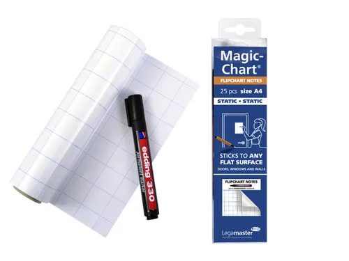 Legamaster Magic-Chart notes flipchart folie A4 20x30cm Wit 25 vel