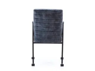 Vergaderstoel Albany Antraciet Velours Zwart 4-poots frame - 3