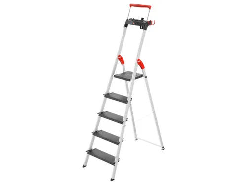 staande trap,5 XXL treden,treden/platform zwart,Stand H 1,06m