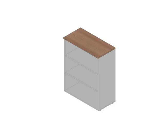 kantoorstelling 1232x900x450mm 3 OH 2xhouten vloer aluminium noten