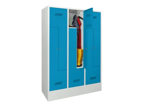 Z-garderobekast,HxBxD 1850x1200x500mm,RAL7035,front RAL5012