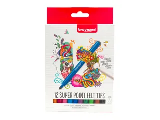 Kleurstift Bruynzeel Teens Super Point set à 12 kleuren - 2