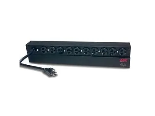 APC Rack PDU, Basic, 1U, 20A, 120V, Zwart, NEMA 5-20P, 10x NEMA 5-20R,