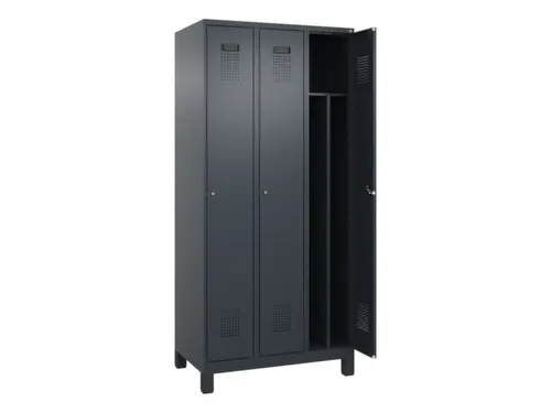locker voor scheiding van kleding,HxBxD 1950x900x500mm,3vak