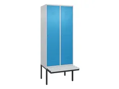 locker met bank,HxBxD 2120x800x815mm,2vak,vak B 400mm,cil.-slot